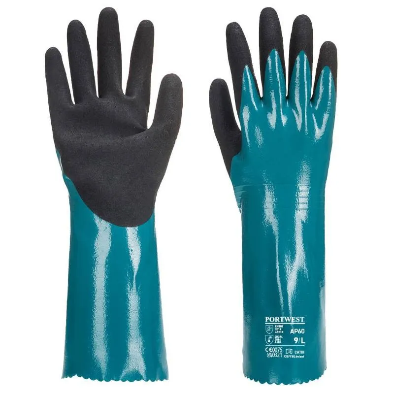 12 Paia - Guanti da Lavoro Sandy Grip Lite Gauntlet - AP60 Portwest