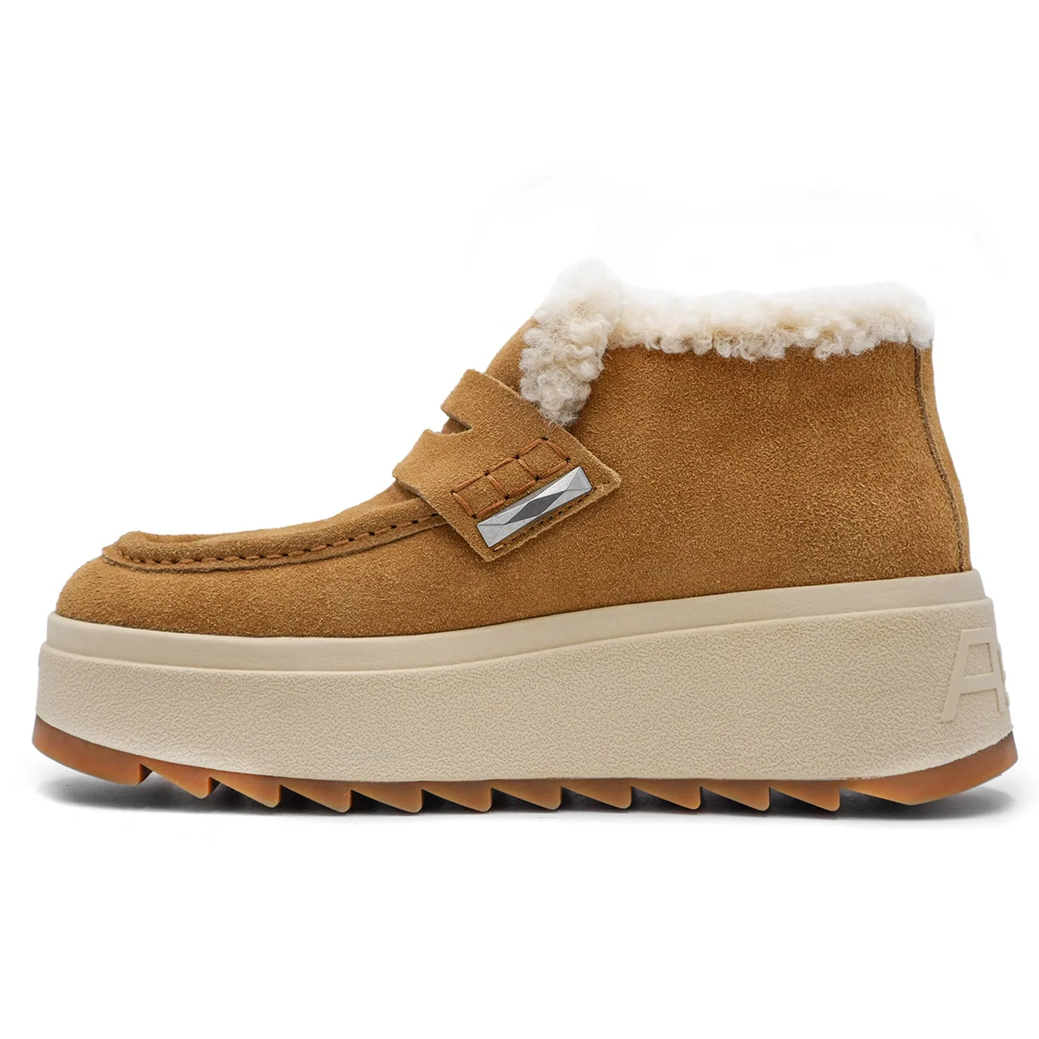 Ash Stivaletti Magic Camel Interno In Caldo Tessuto Sherpa Donna