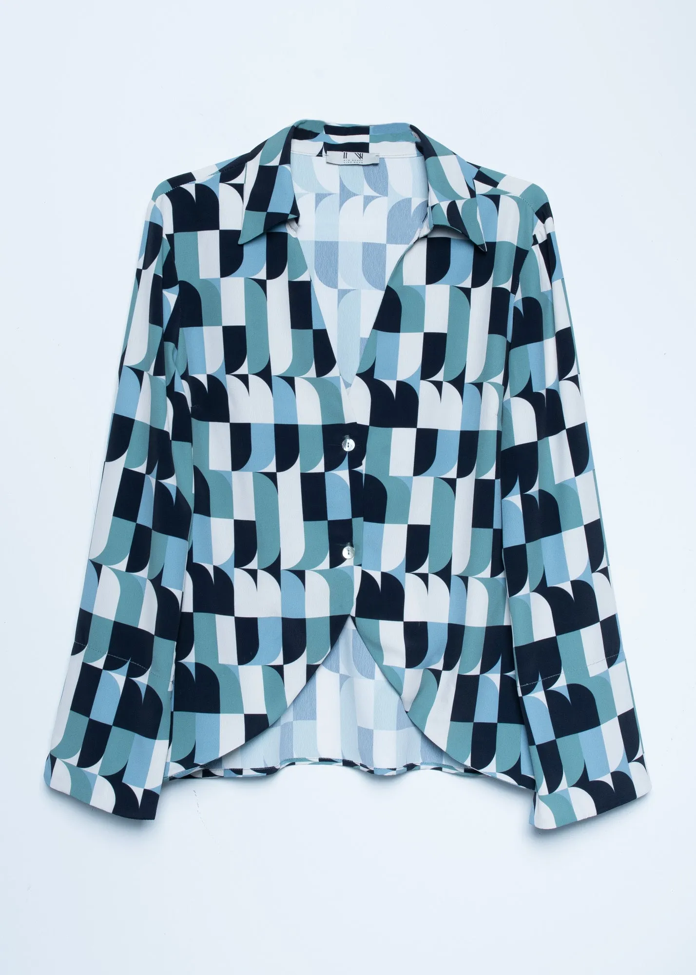 Blusa con stampa geometrica