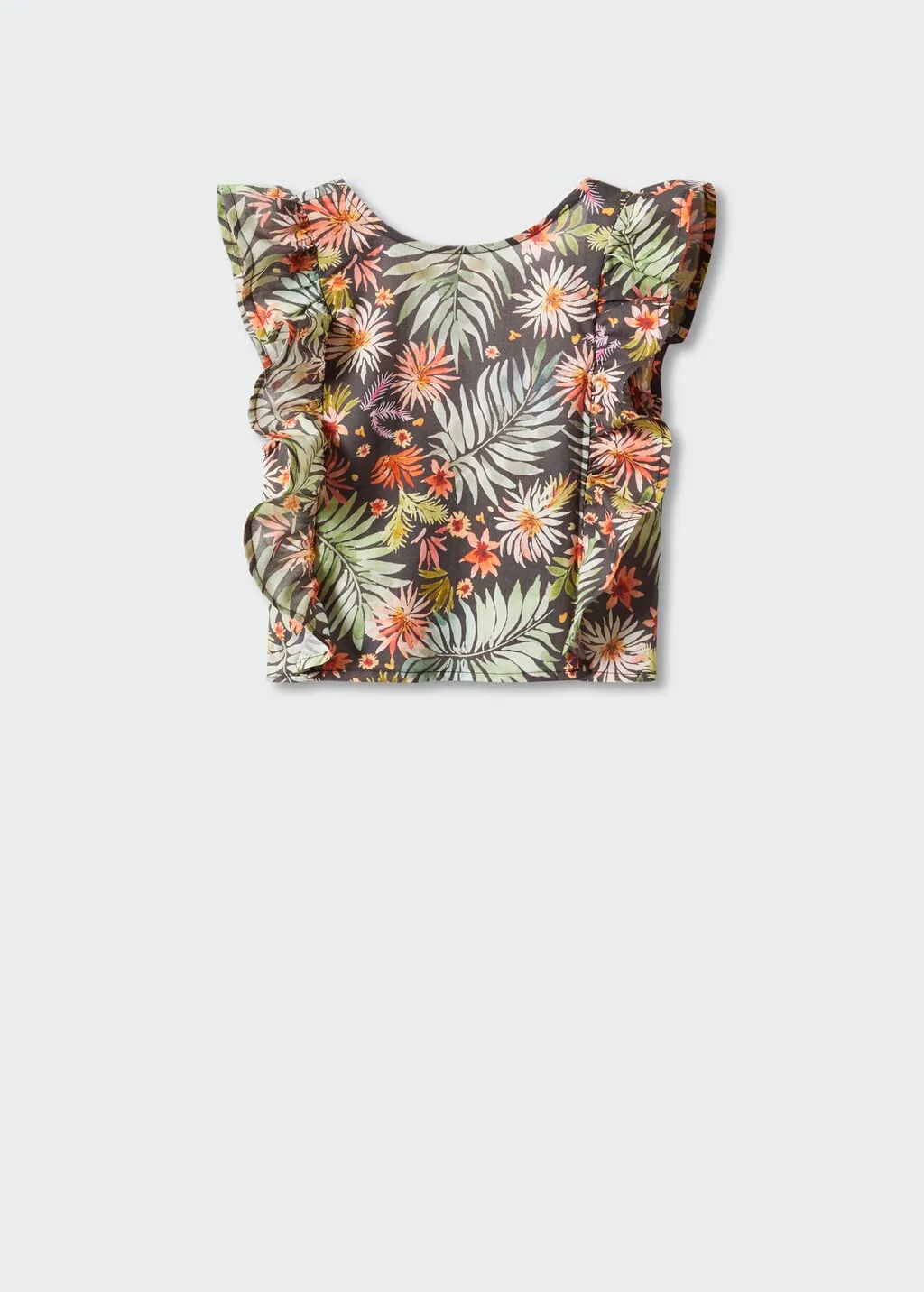 Blusa stampata volant