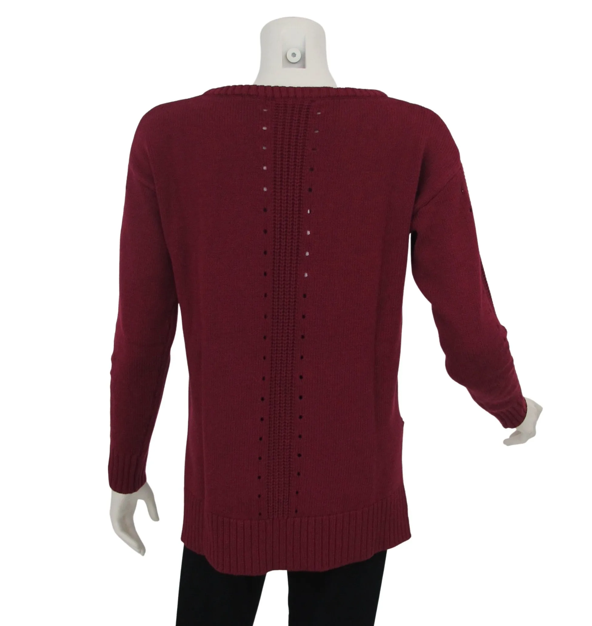 CAFèNOIR maglione donna girocollo con traforo C7JM0014 R015 BORDEAUX inverno 2021