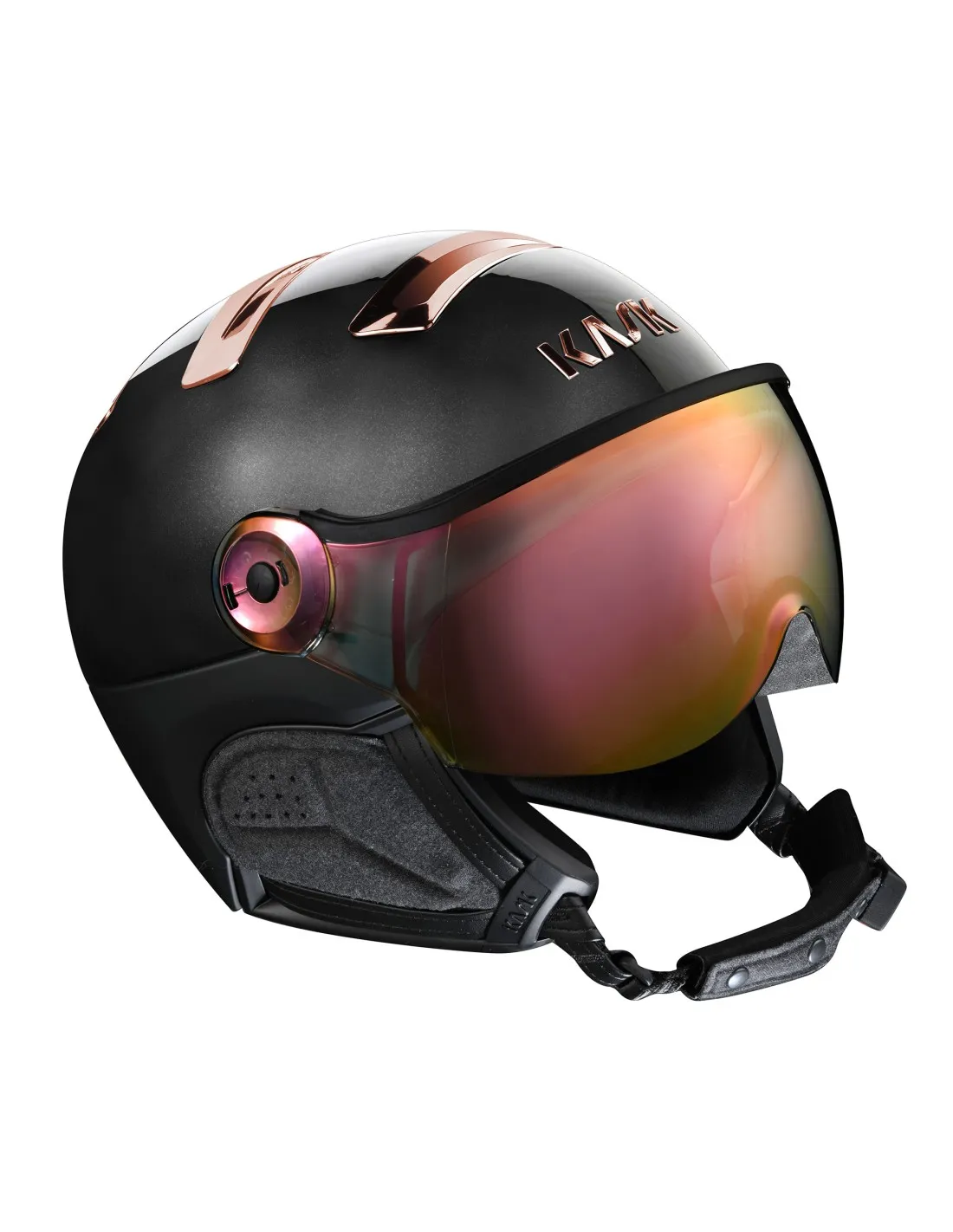 Casco Sci Kask Visiera Cromata Nero / Oro Rosa