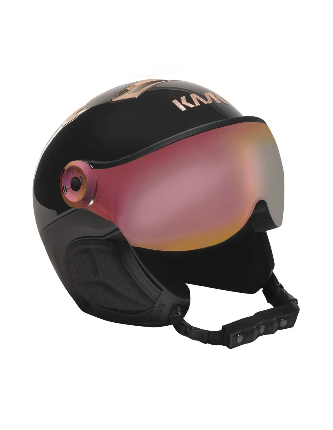 Casco Sci Kask Visiera Cromata Nero / Oro Rosa