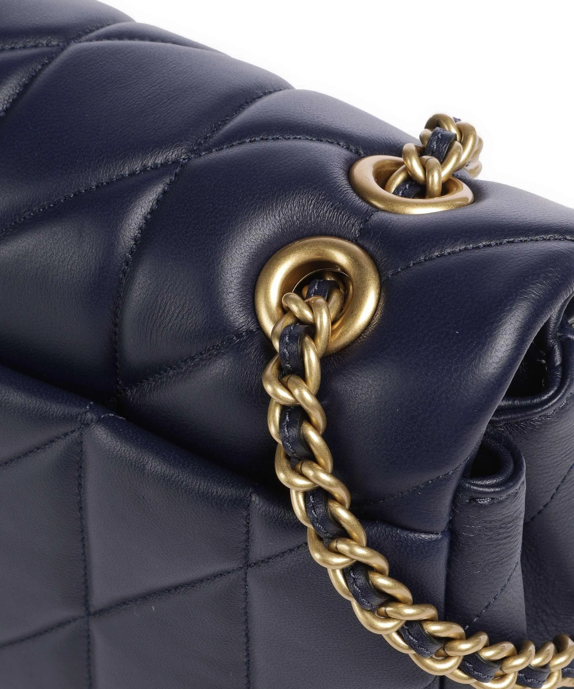  Coach Tabby 26 Borsa a spalla nappa pelle navy  