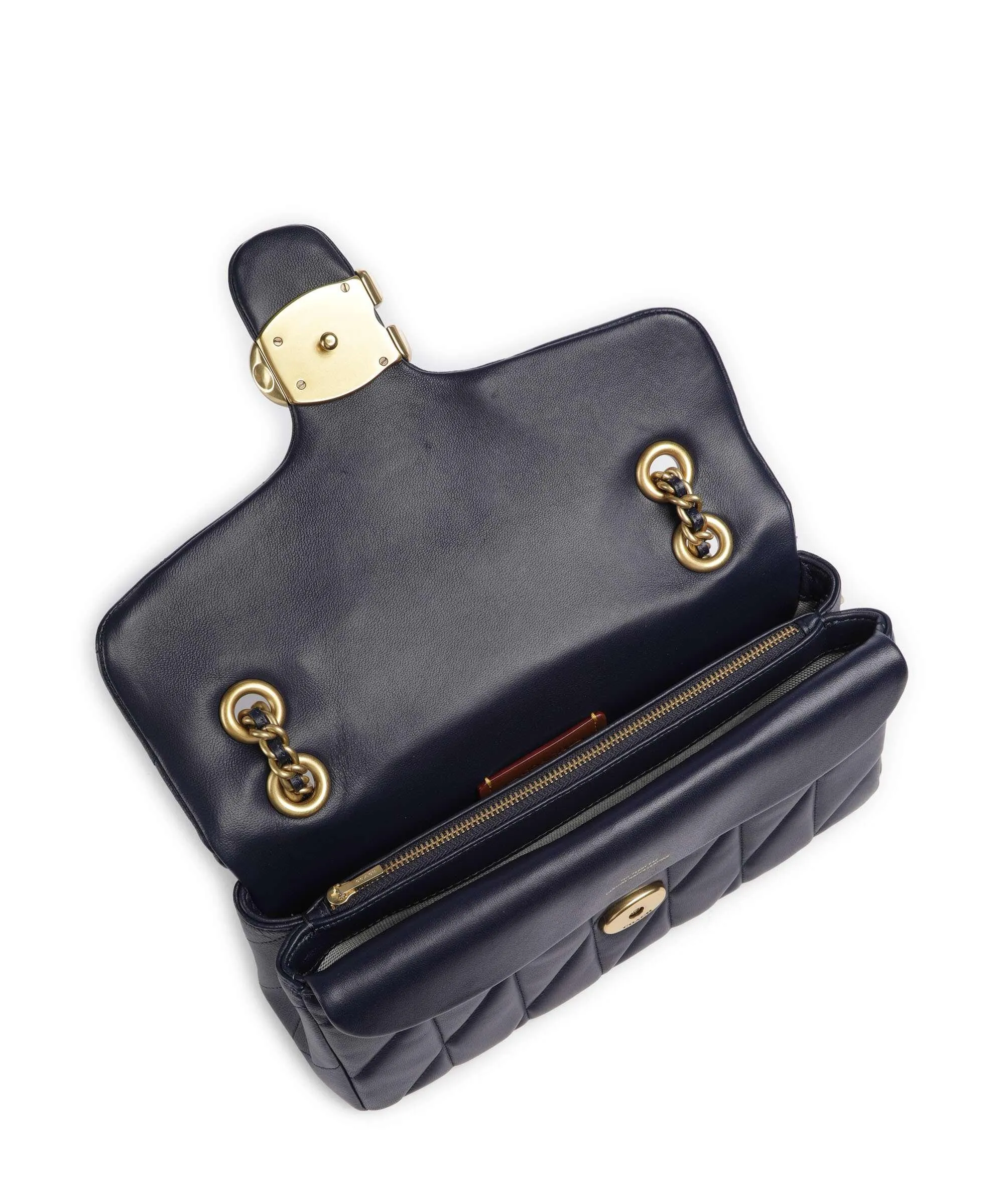  Coach Tabby 26 Borsa a spalla nappa pelle navy  