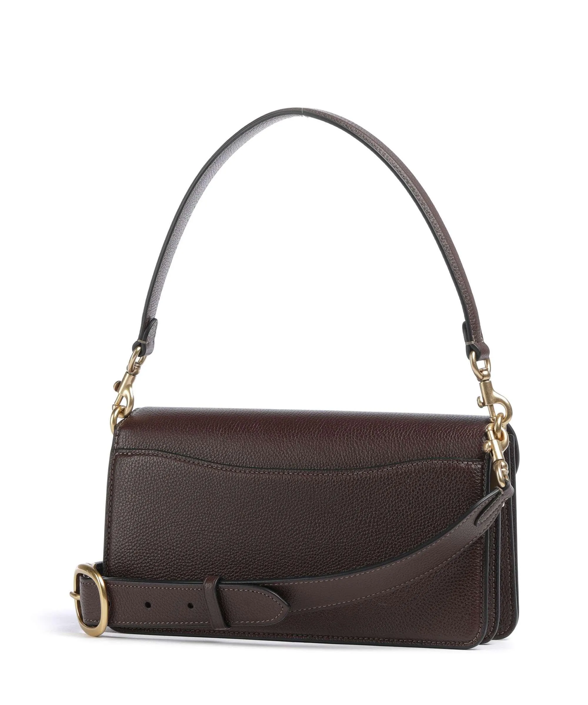  Coach Tabby 26 Borsa a spalla pelle granulata marrone scuro  