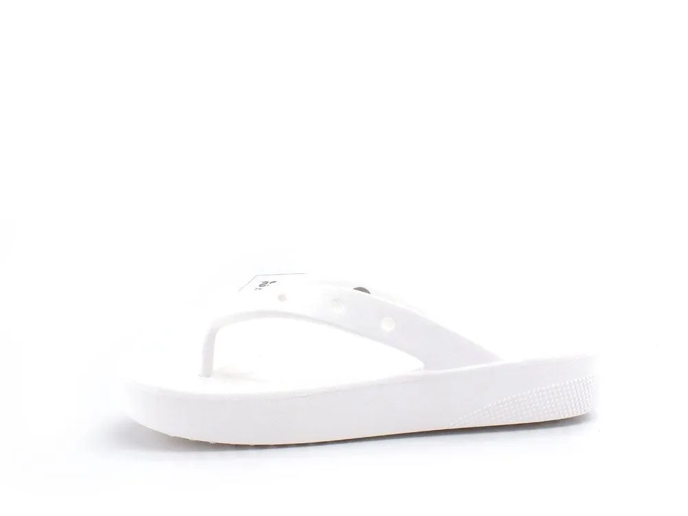 CROCS Classic Platform Flip W Ciabatta Infradito Gomma White Bianco 207714-100