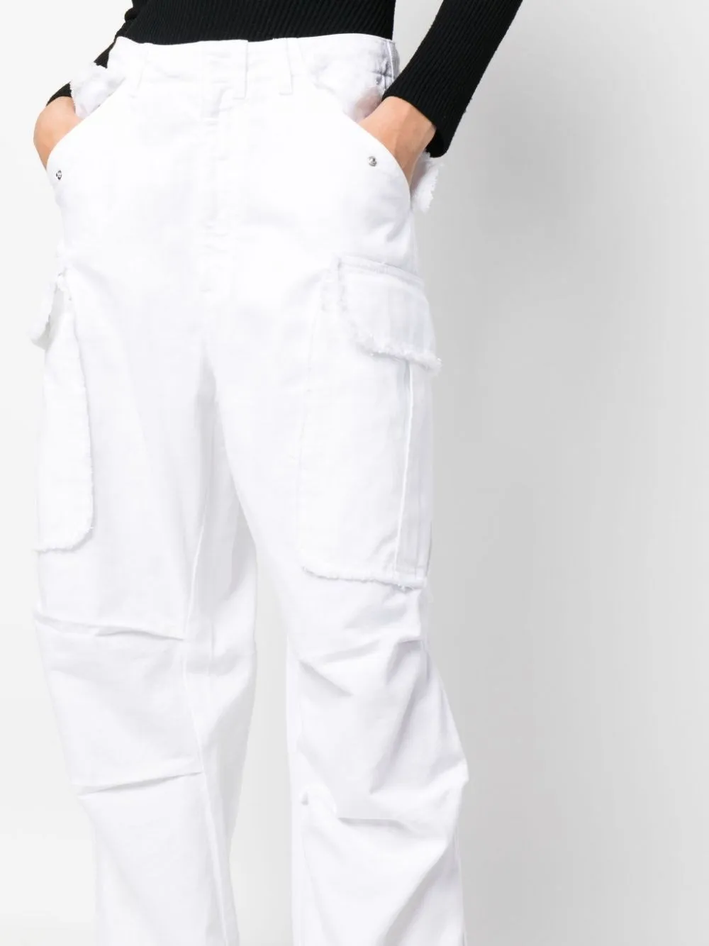   Darkpark  Pantalone cargo bianco  