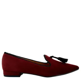 Divine Follie Scarpe Donna, Mocassino, Nappine Frontale, Rosso