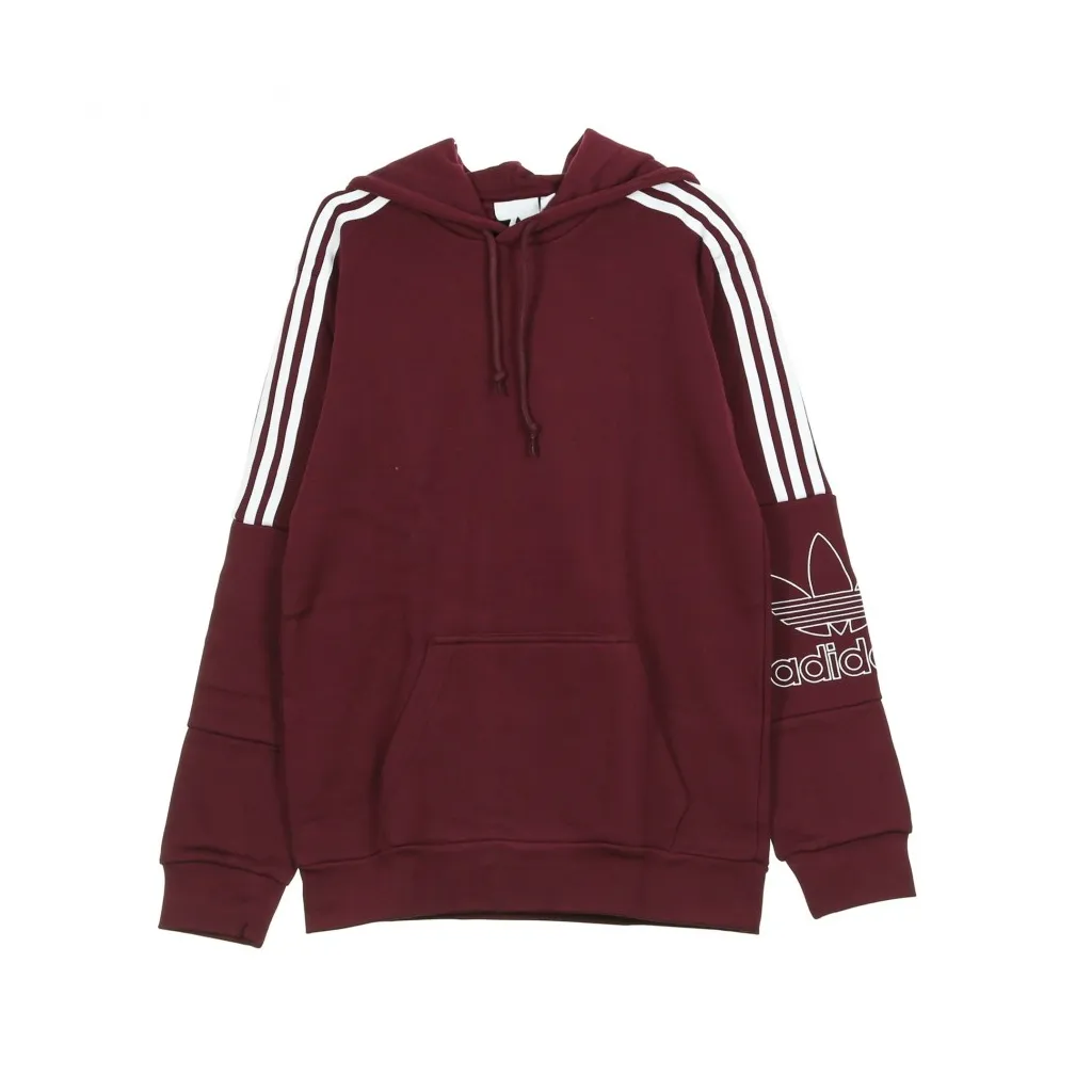 FELPA CAPPUCCIO OUTLINE HOODIE MAROON