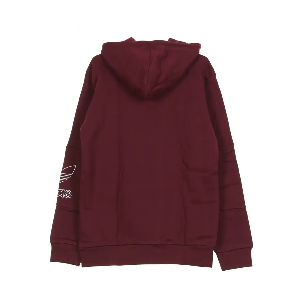 FELPA CAPPUCCIO OUTLINE HOODIE MAROON