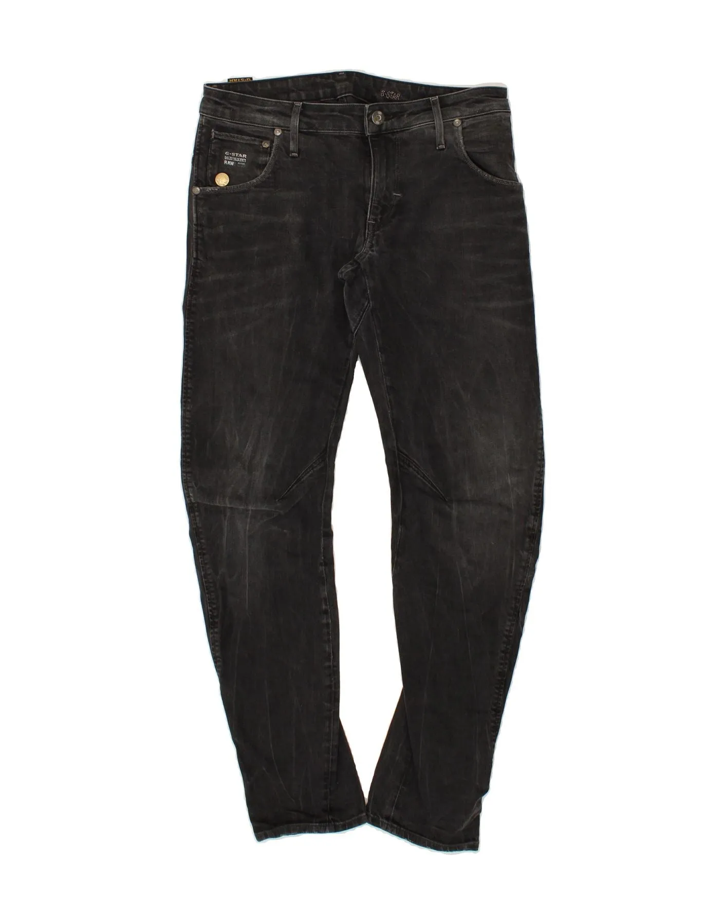 G-STAR Mens Banana Tapered Jeans W32 L32 Black Cotton