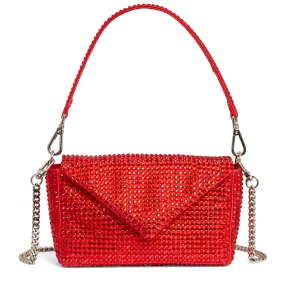 GEDEBE  Borsa My Love in satin rossa