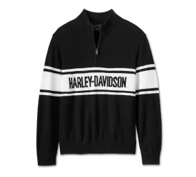 HARLEY DAVIDSON Maglione Harley-Davidson con cerniera 1/4 - Harley Black. REF.96118-25VM