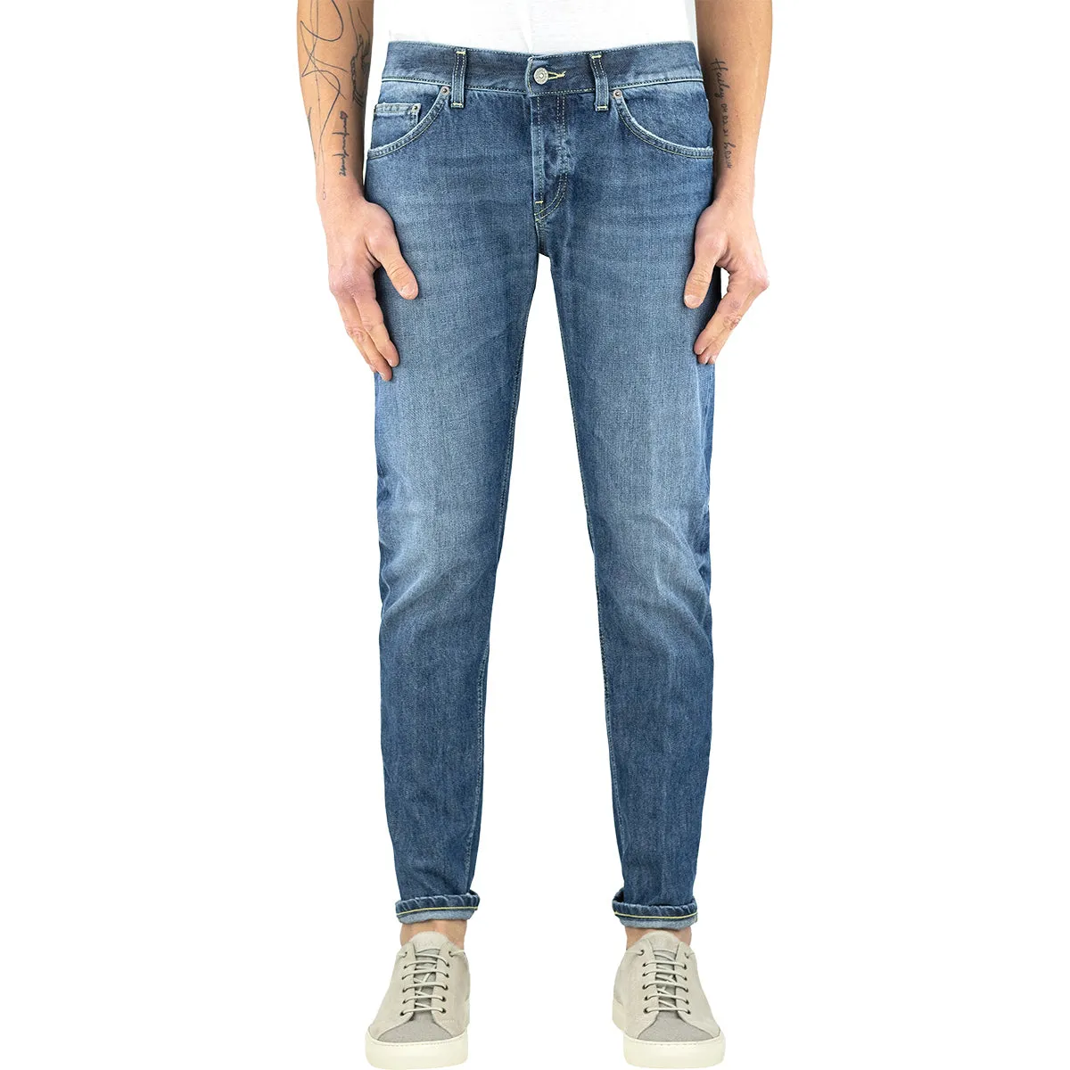 Jeans DONDUP Mius UP168 in Puro Denim Lavaggio Medio