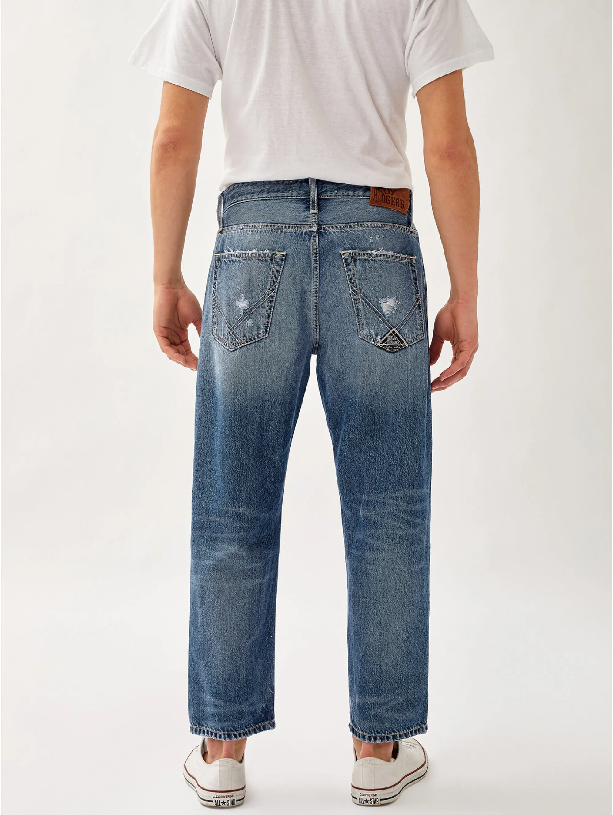 Jeans Largo Carrot Blu