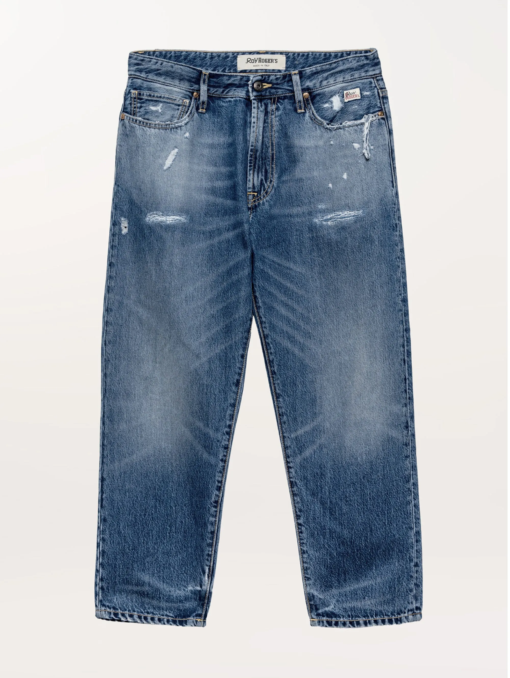 Jeans Largo Carrot Blu