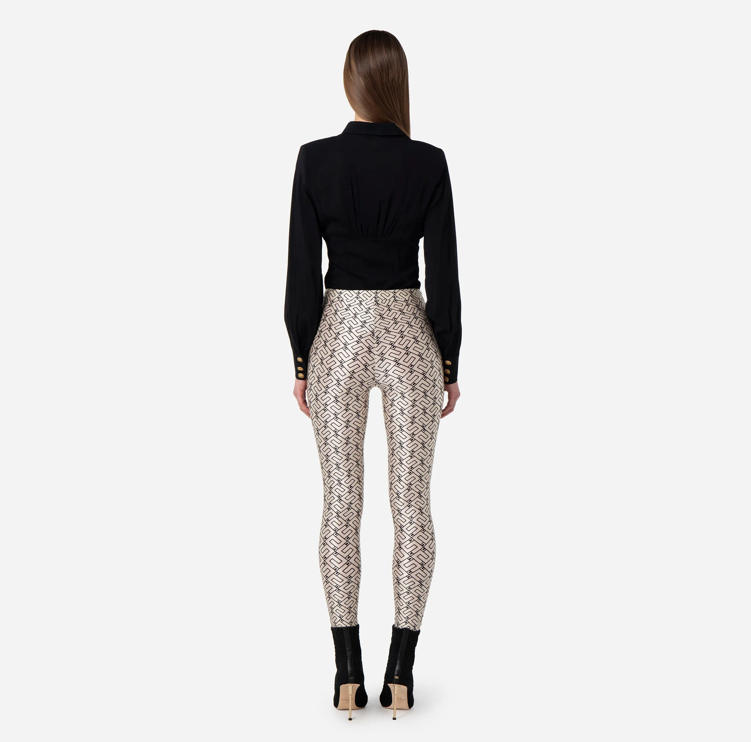 Leggings monogram Elisabetta Franchi PA02636E2