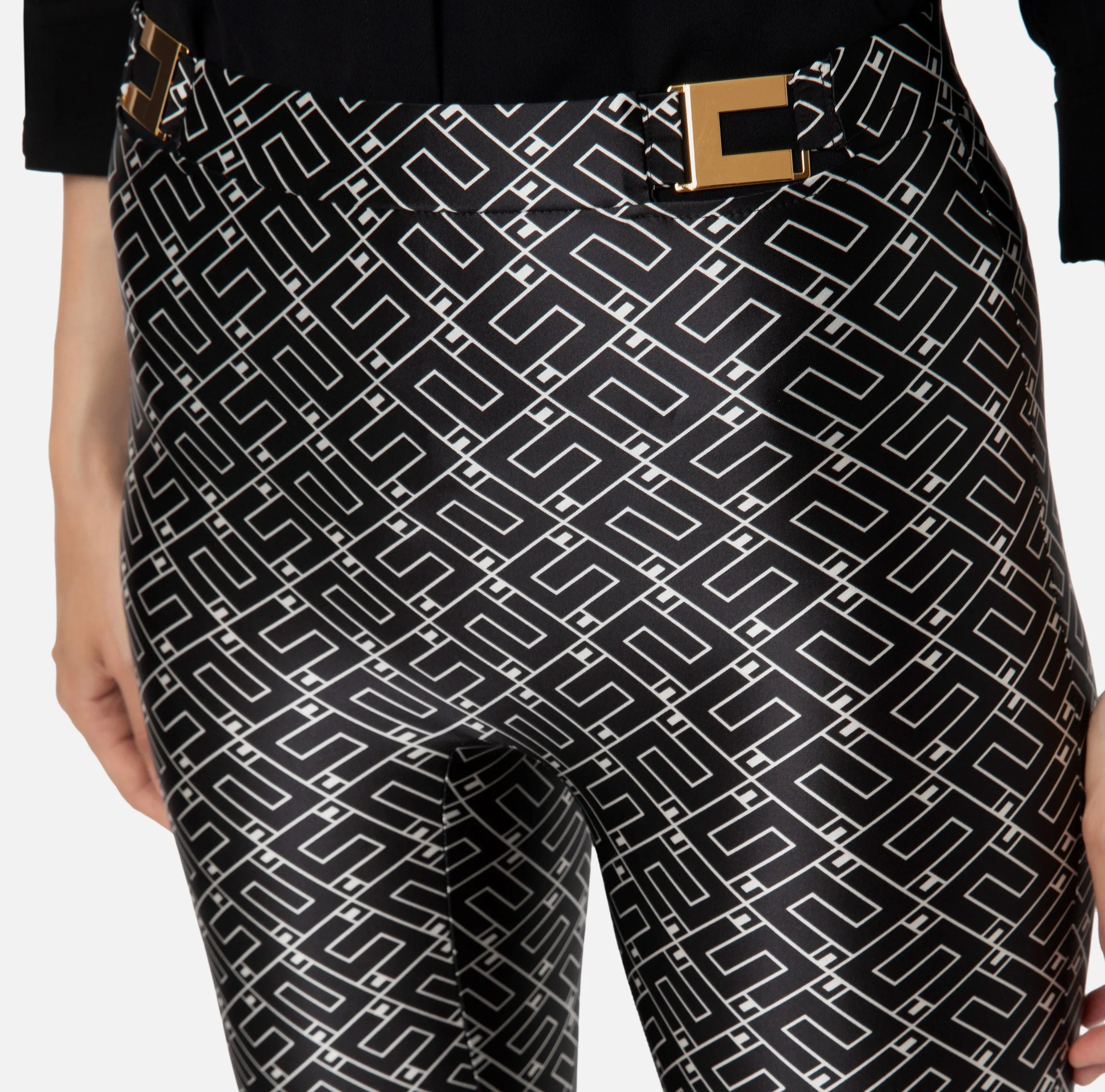 Leggings monogram Elisabetta Franchi PA02636E2