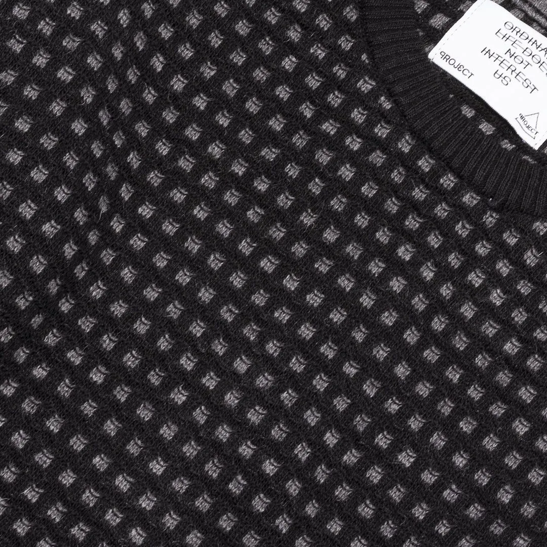 MAGLIA UOMO PROJ3CT JACQUARD SIMONS GRIGIO/NERO