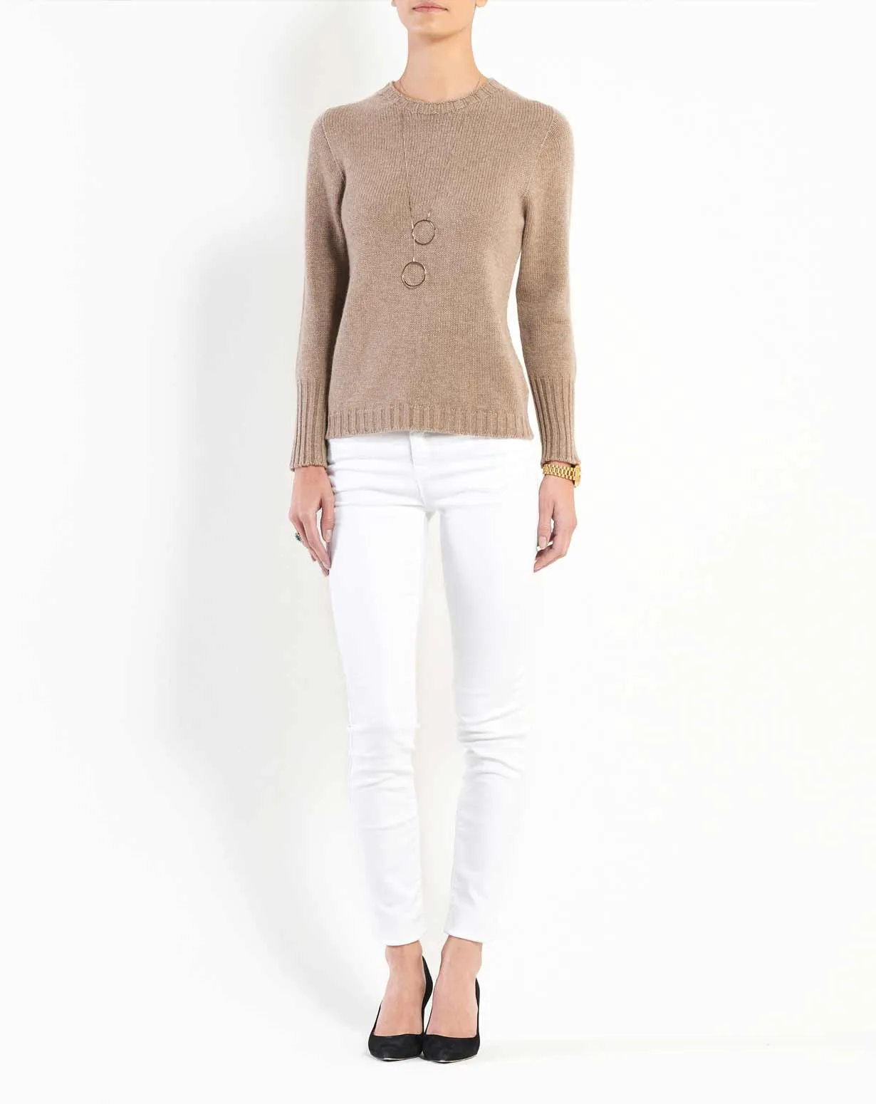 Maglione Cashmere Donna Ampio Girocollo