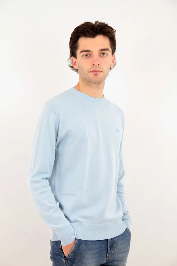 MAGLIONE GIROCOLLO OLIVER AZZURRO 