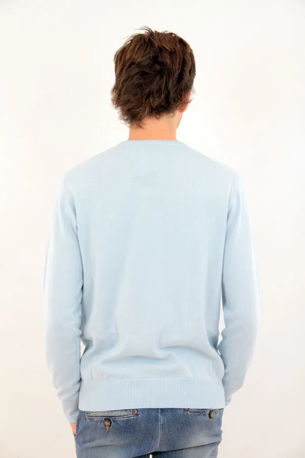 MAGLIONE GIROCOLLO OLIVER AZZURRO 