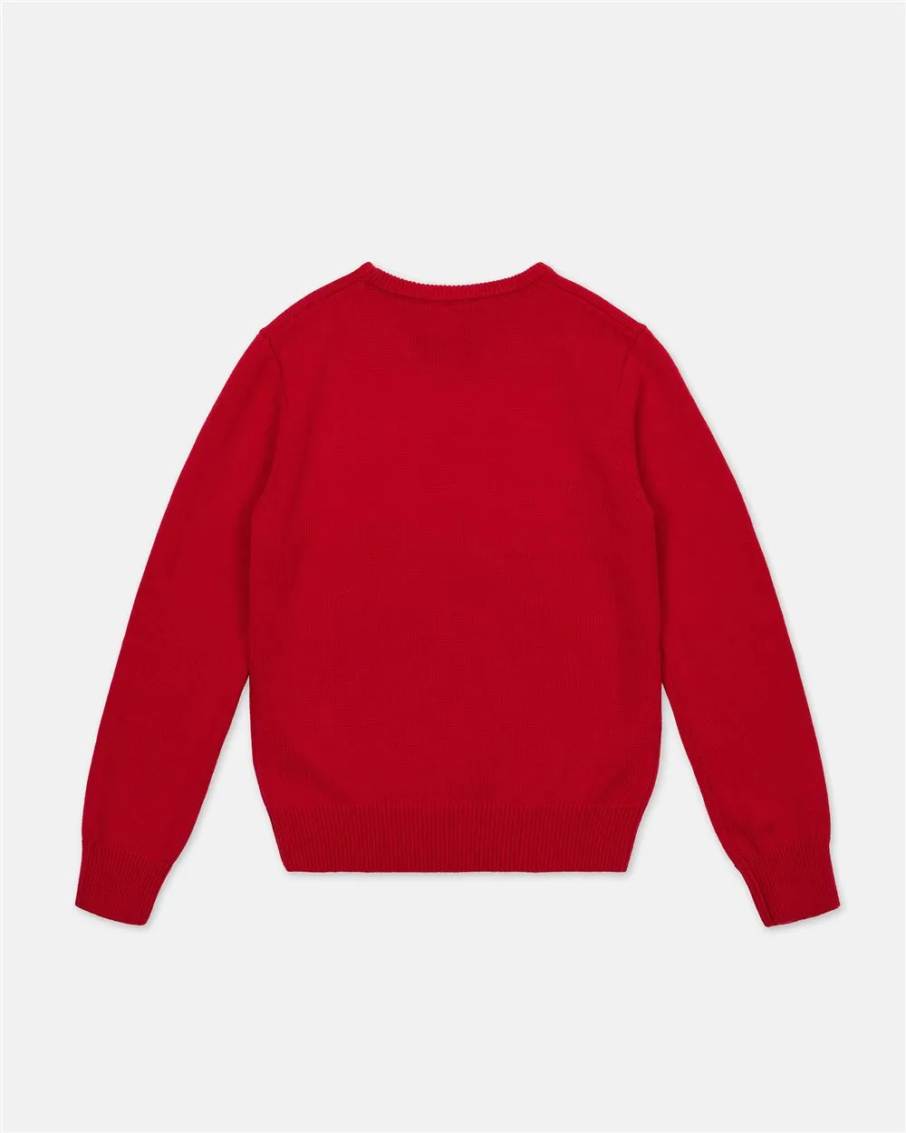 Maglione girocollo rosso con logo