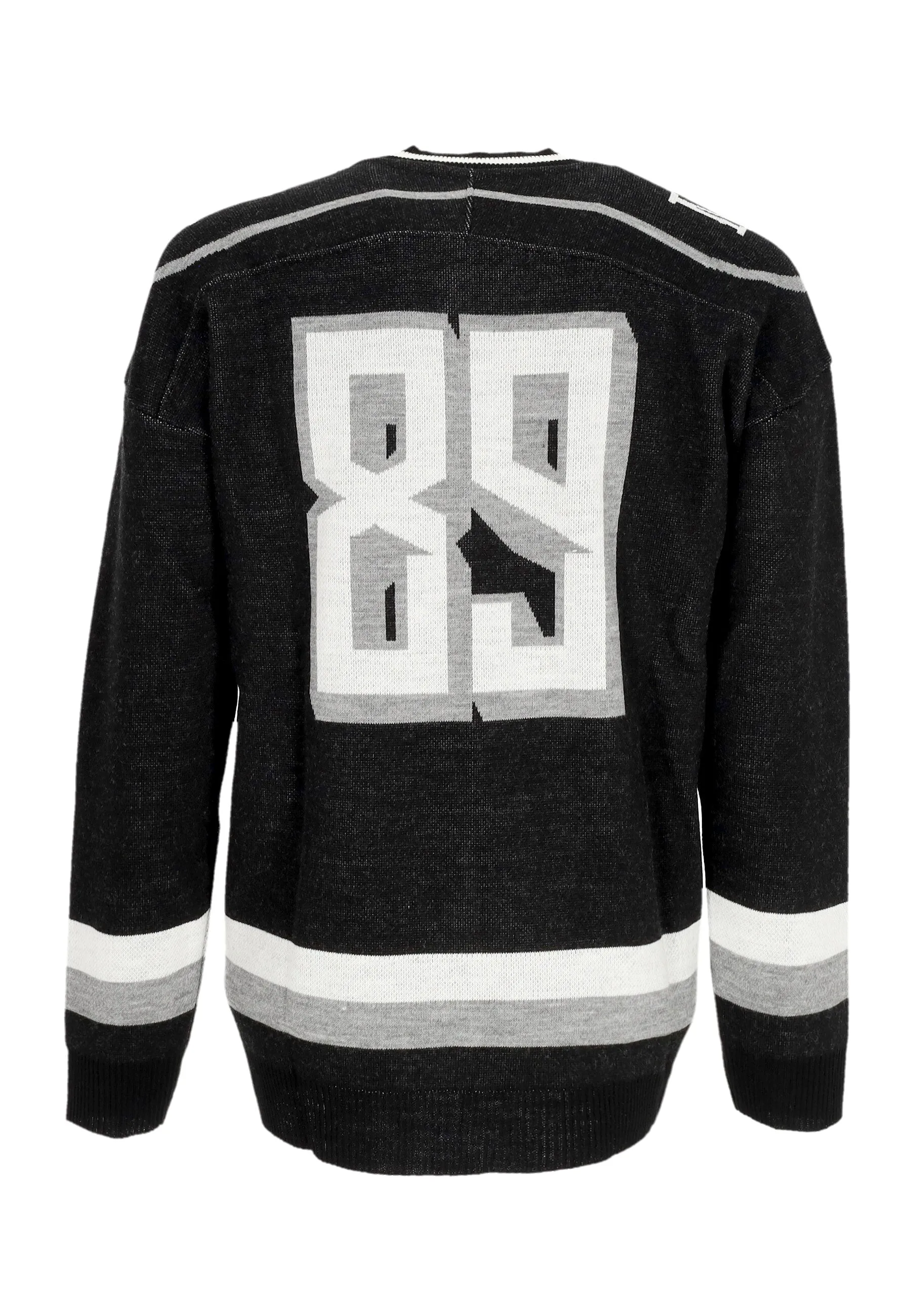 Maglione Uomo Knitted Goat Hockey Sweater Black/grey