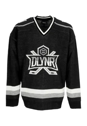 Maglione Uomo Knitted Goat Hockey Sweater Black/grey