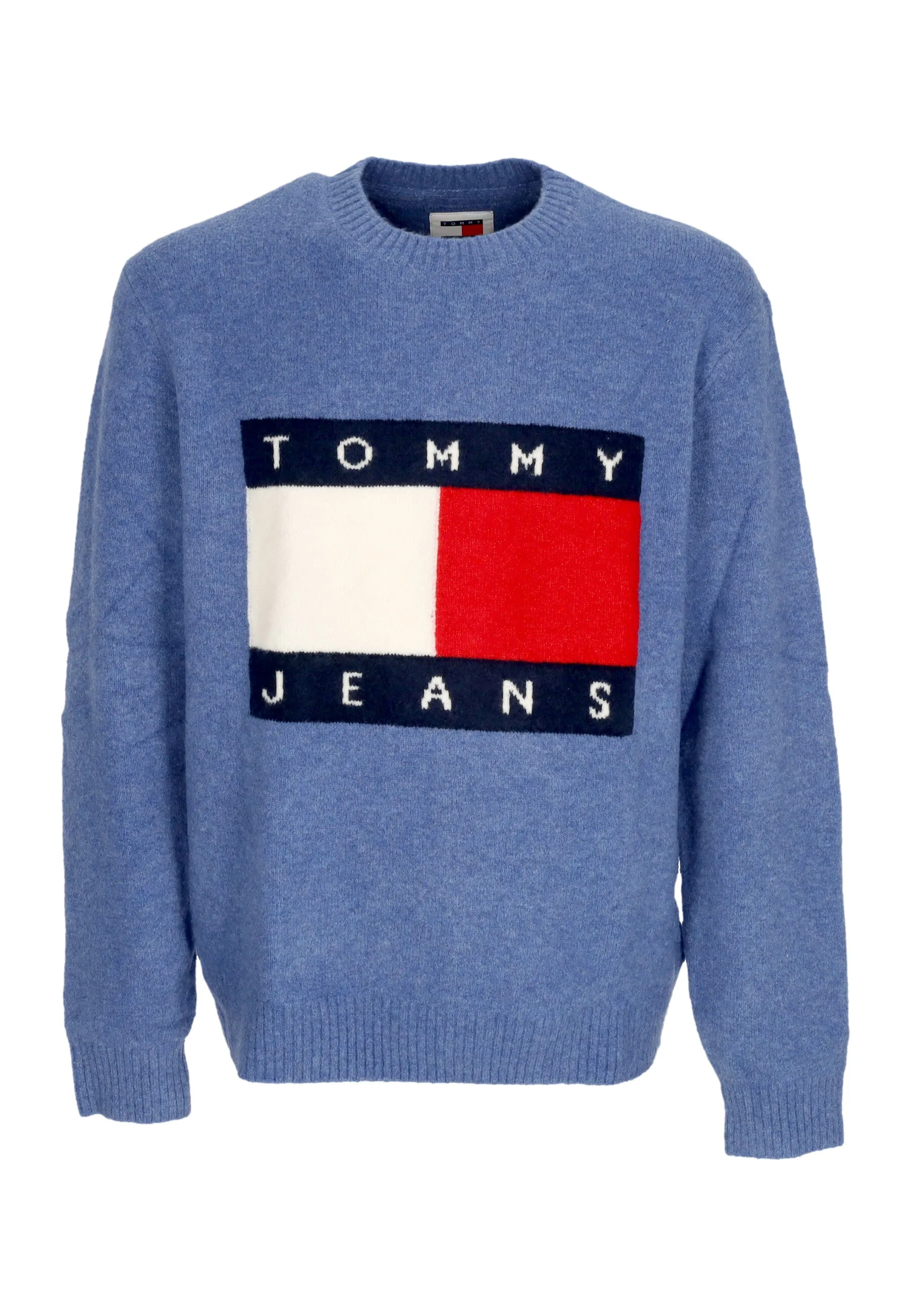 Maglione Uomo Melange Flag Sweater Bright Blue Melange