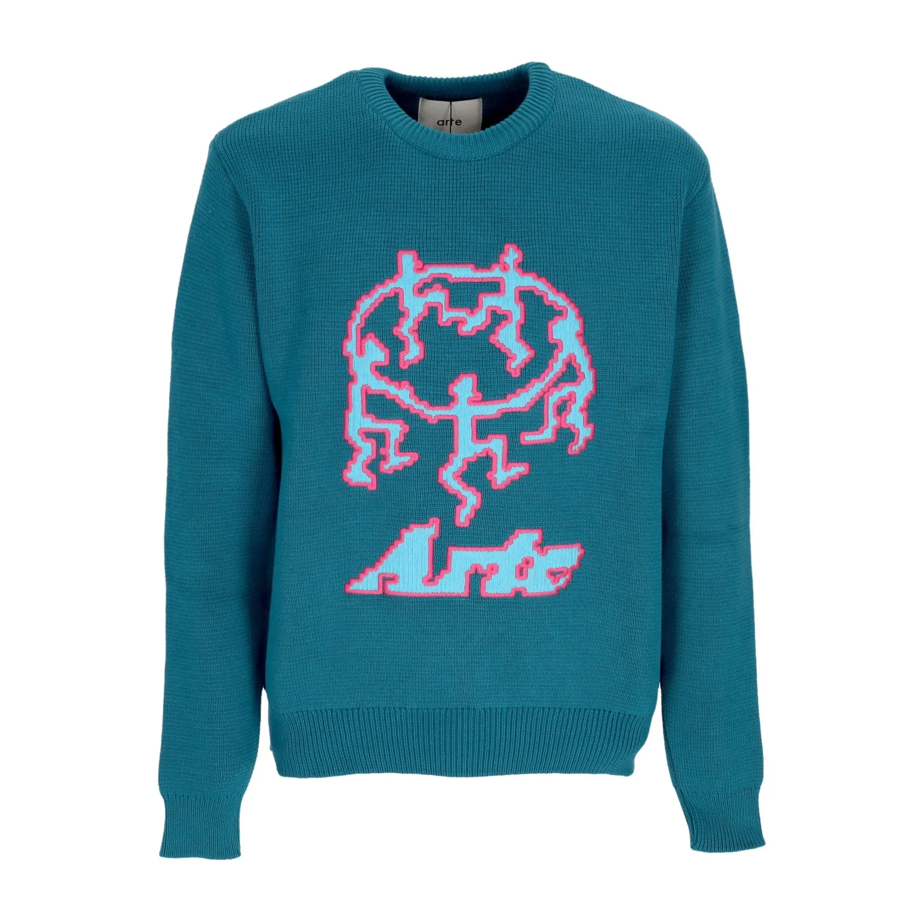 Maglione Uomo Pixel Dancers Sweater Petrol Blue