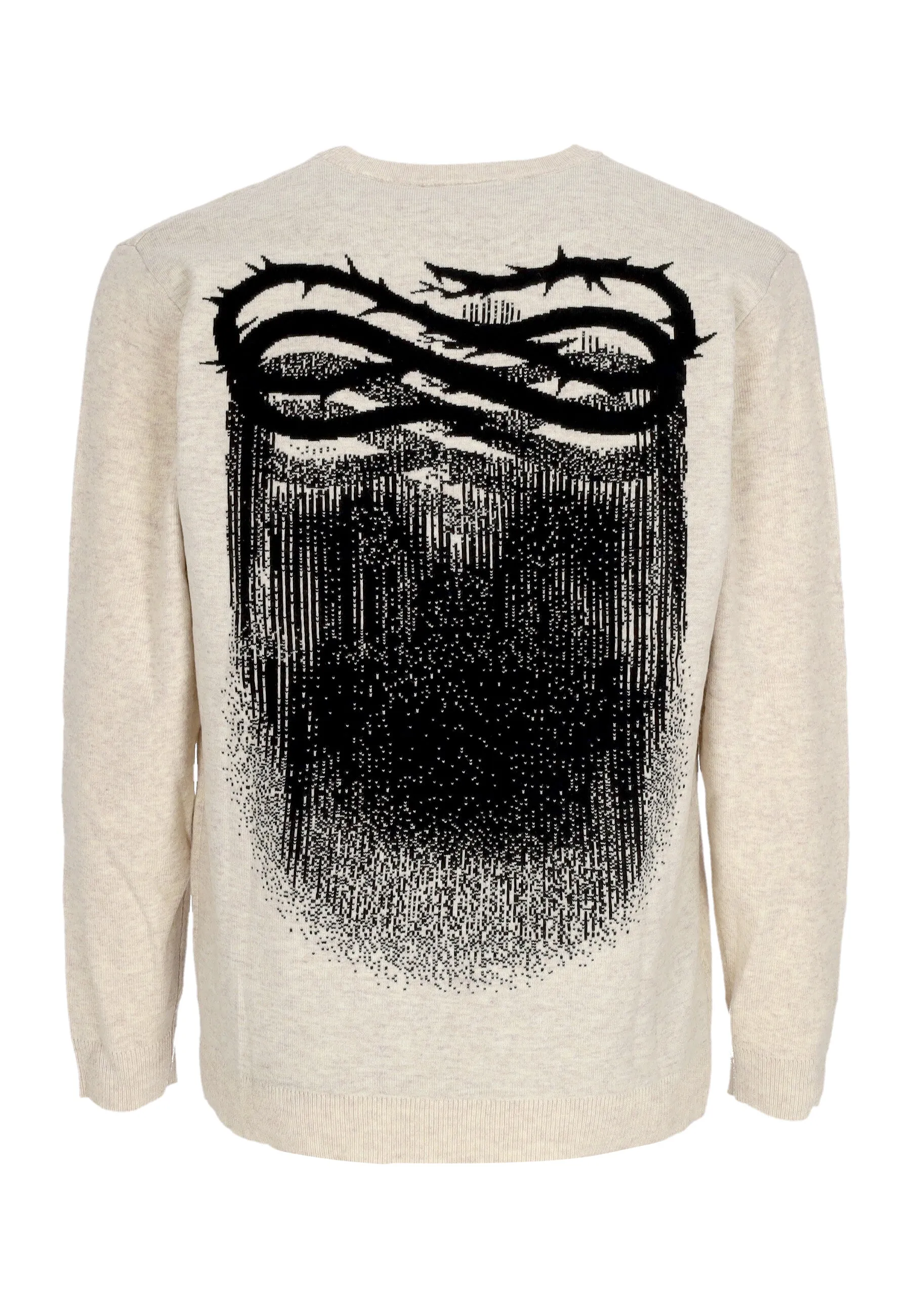 Maglione Uomo Ribs Crown Jacquard Sweater Bone