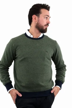 MAGLIONE VERDE CON TOPPE  