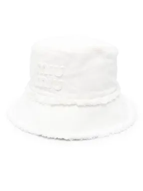 miu miu Cappello dettagli sfilacciati