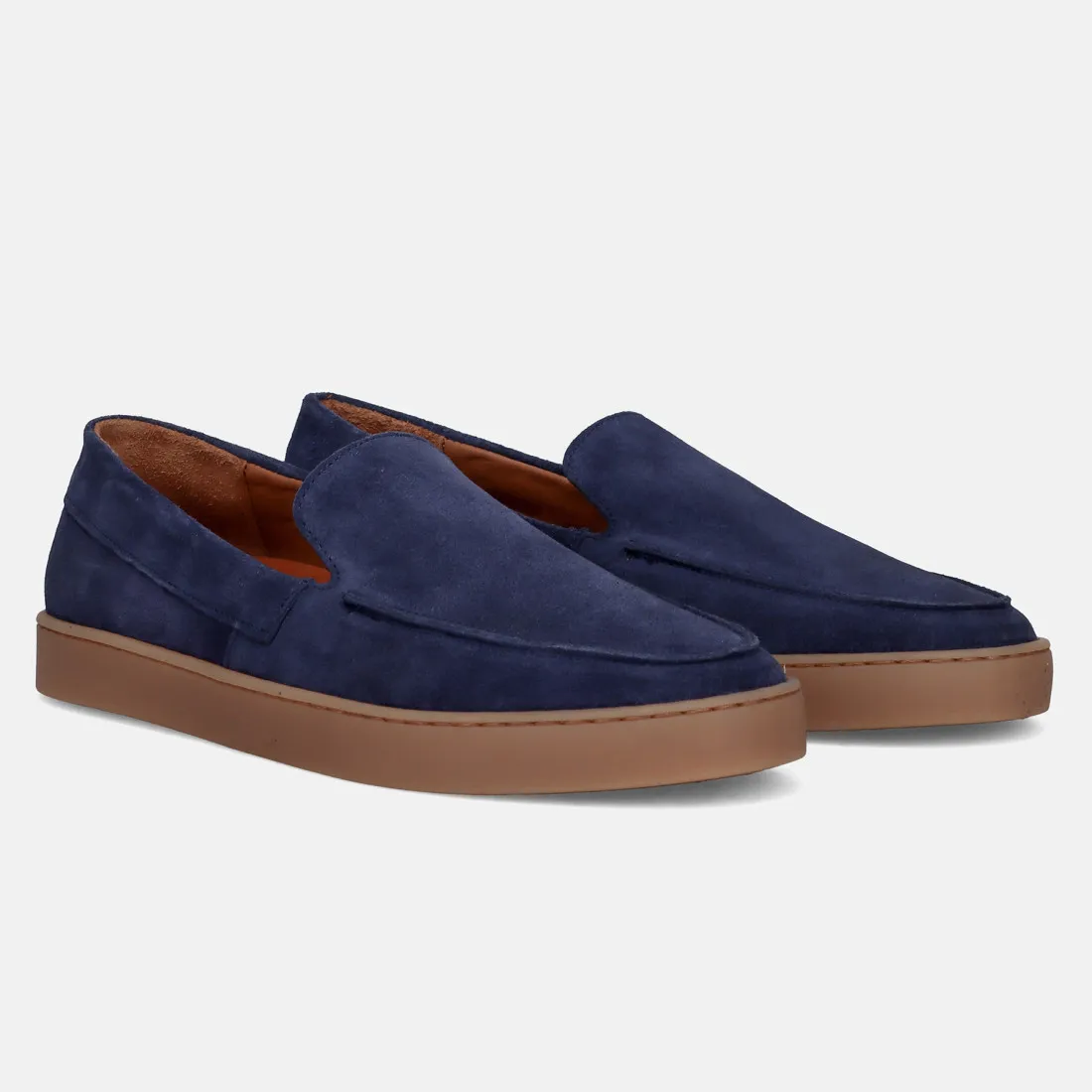 Mocassino slip-on da uomo Bekk in camoscio blu