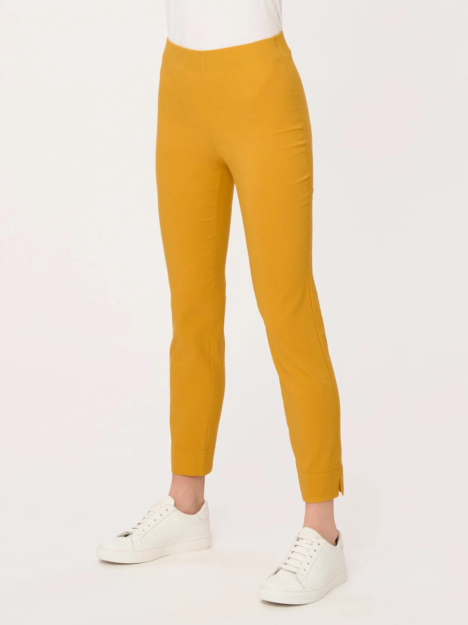 Pantalone capri con spacchetti in Super Fresh - Golden Spice