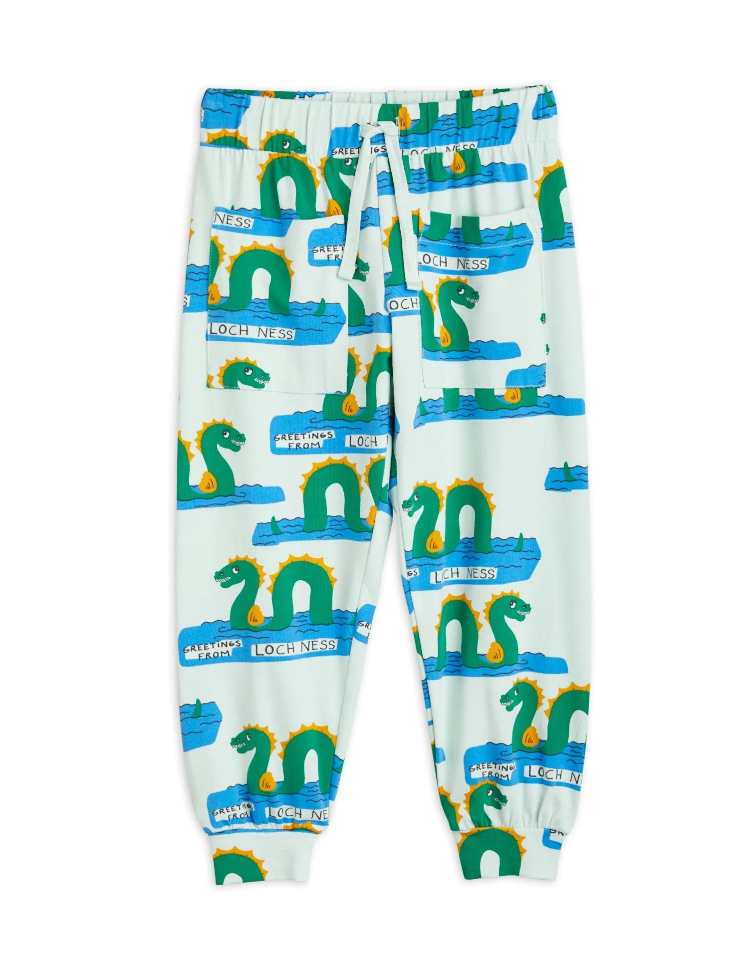 Pantalone con stampa Loch Ness all over per neonato e bambino