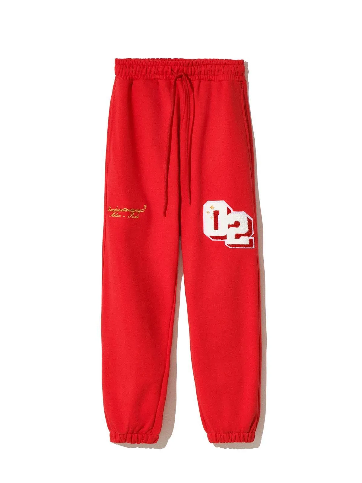 Pantalone corsivo rosso