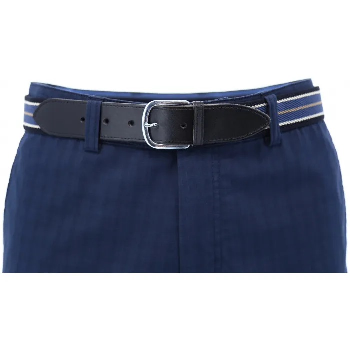 Pantaloni chino Henk ter Horst in cotone stretch Blu scuro a quadretti