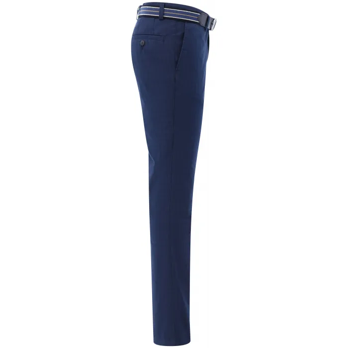 Pantaloni chino Henk ter Horst in cotone stretch Blu scuro a quadretti