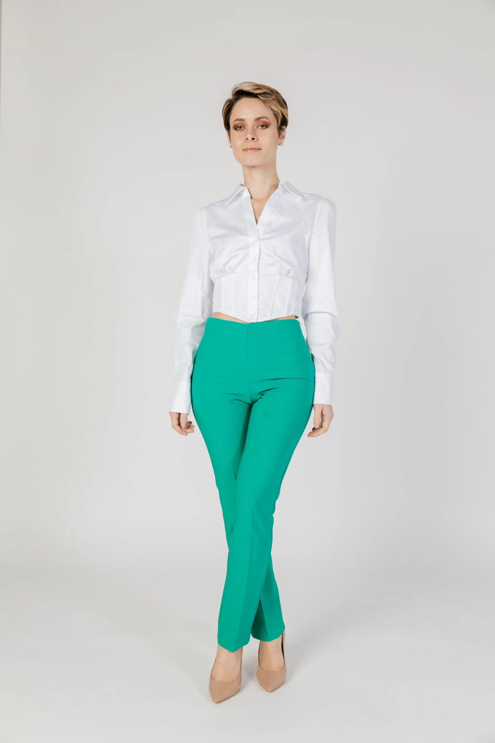 Pantaloni regular Sandro Ferrone  Verde