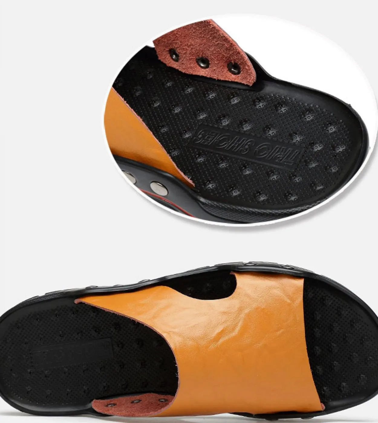 Pantofole da uomo estive Sandali Scarpe casual in pelle Pantofole da spiaggia allaperto Comode scarpe maschili antiscivolo Moda