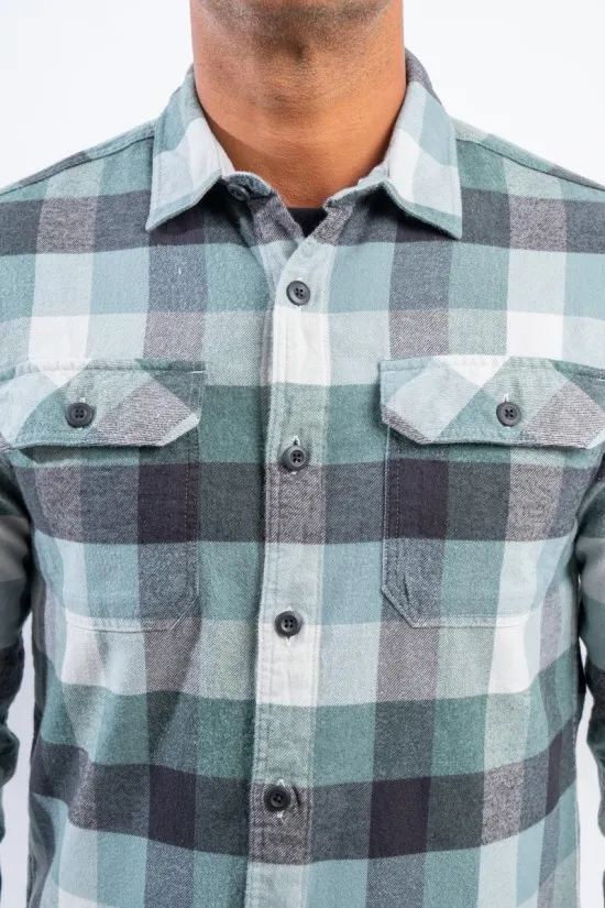 PATAGONIA MS LS ORGANIC COTTON MW FJORD FLANNEL SHIRT 42400