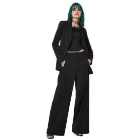 Patrizia Pepe - Pantalone Wide Leg in Tessuto Tecnico - Nero - Pantalone - Made in Italy - Luxury Exclusive Collection