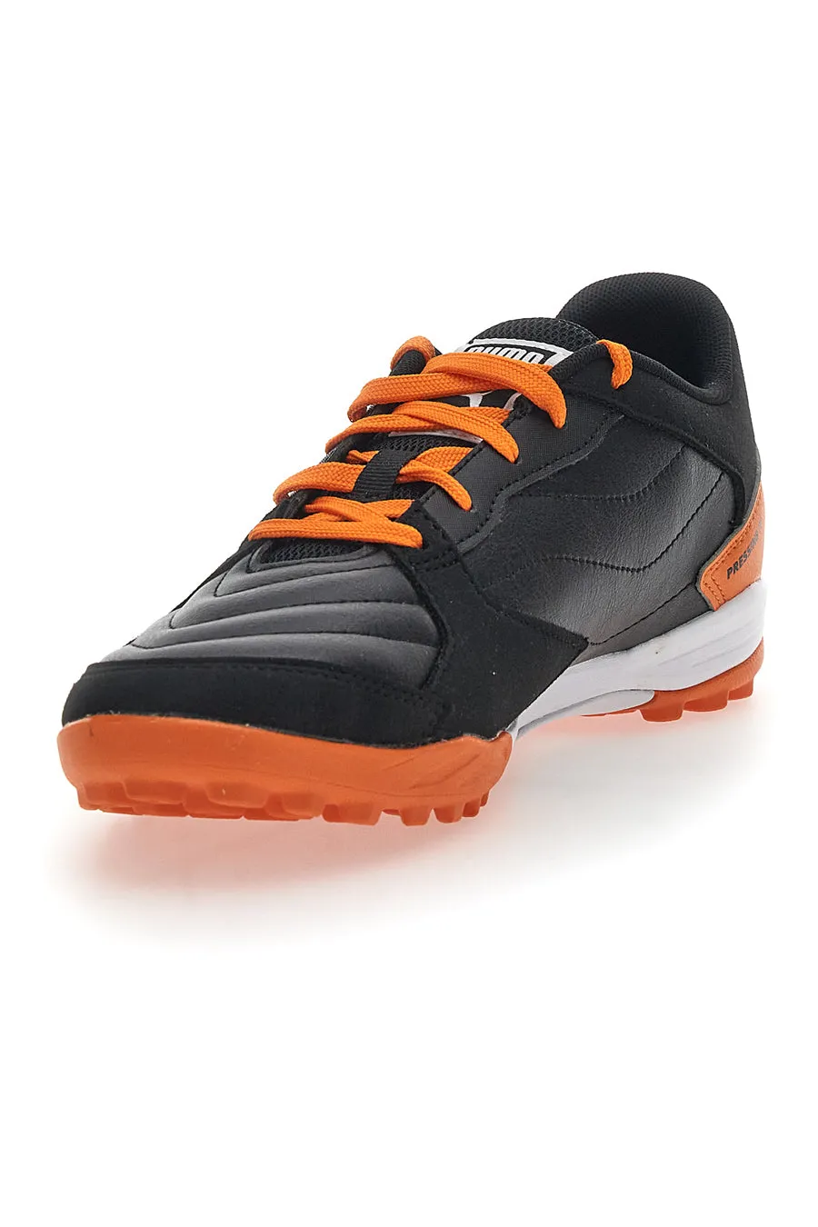   PUMA Scarpe da Calcetto Indoor Nere e Arancio Puma Pressing IV TT