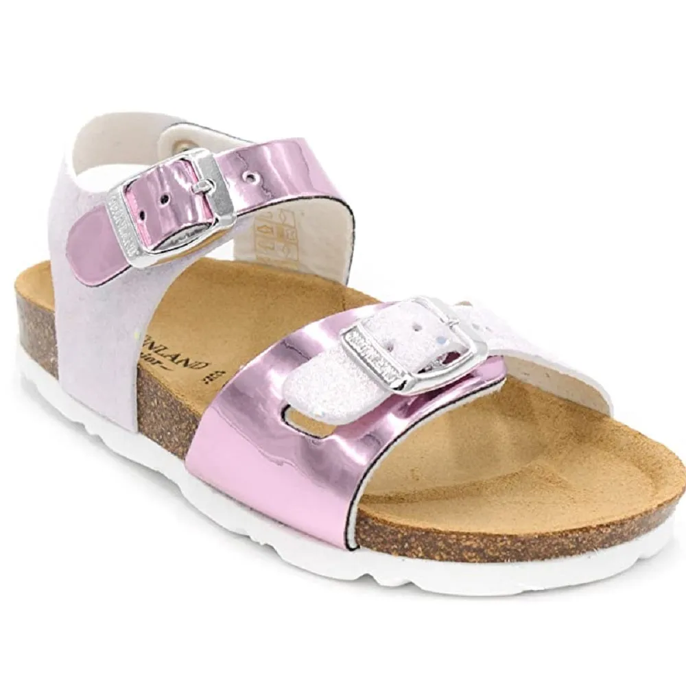 Scarpe bambina GRUNLAND art. LUCE SB1862 40 sandali doppia fibbia glicine casual