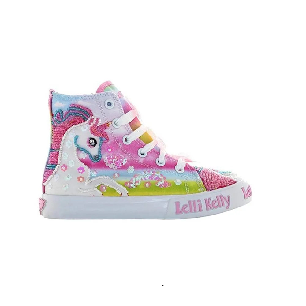 Scarpe da bambina LELLI KELLY art. LKED1000 BA02 sneakers bianco fantasia casual