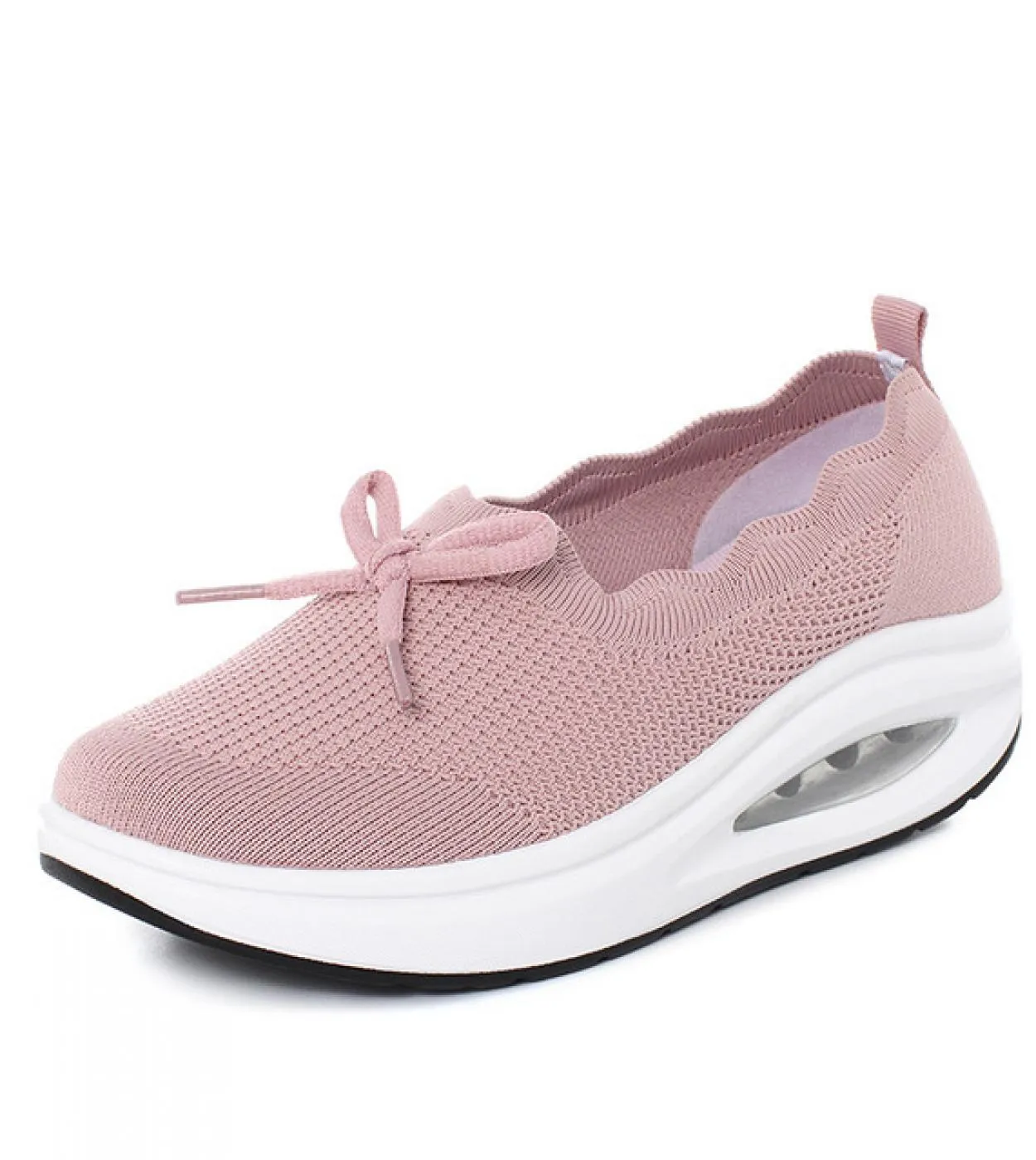 Scarpe da donna 2022 New Flat Mesh traspirante Scarpe casual Piattaforma con zeppa femminile Scarpe da passeggio a dondolo Ladie