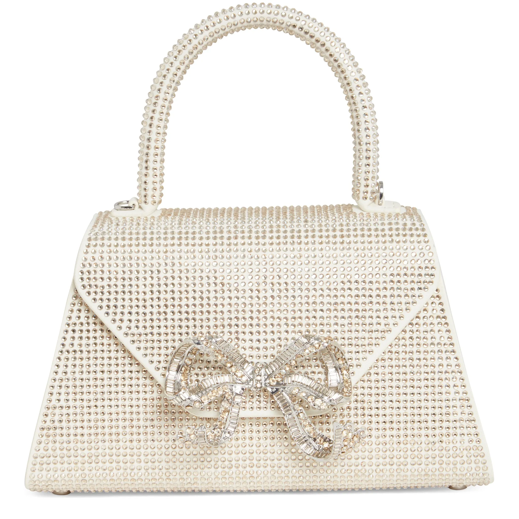 SELF-PORTRAIT  Borsa piccola ''The Bow'' in tessuto beige